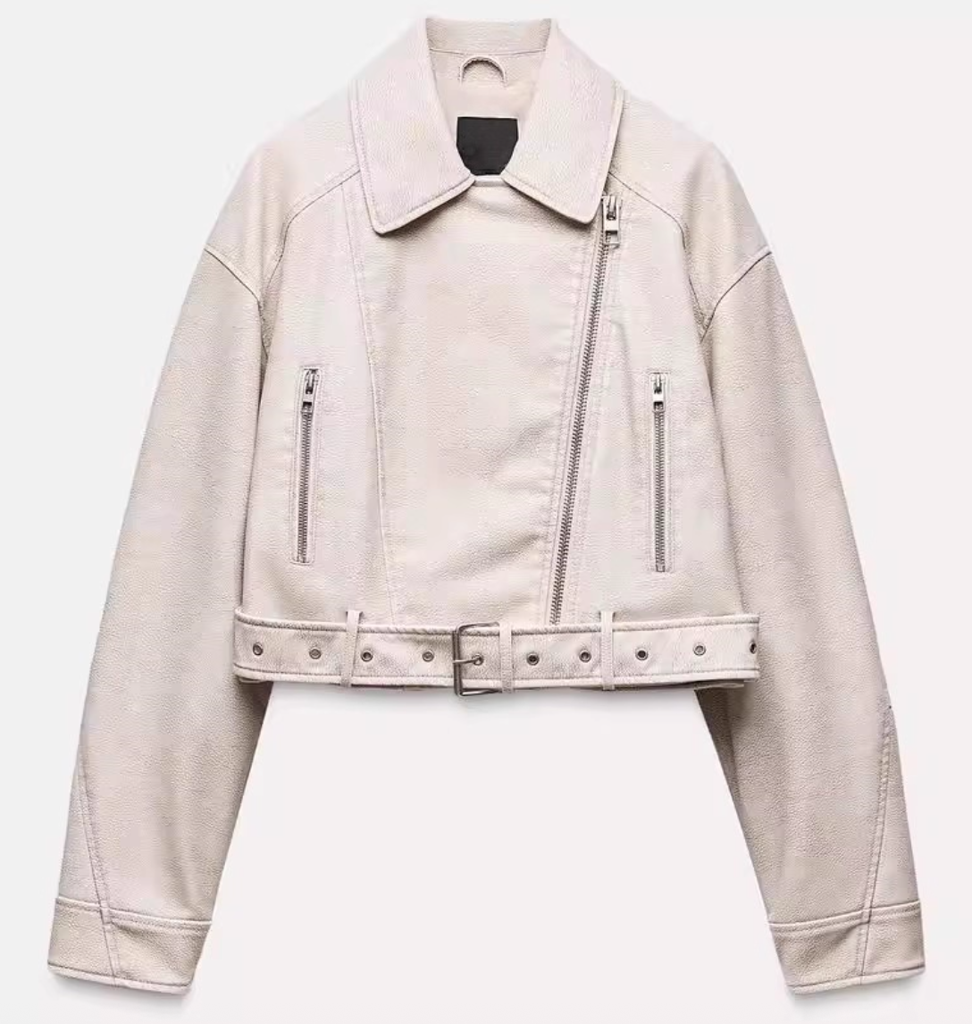 Kurze Lederjacke