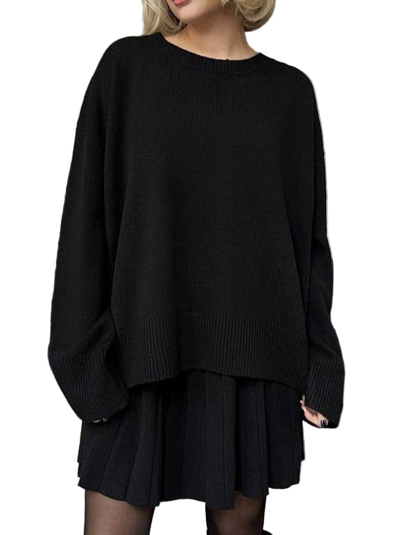 Co-Ord Set mit Oversize Pullover Damen