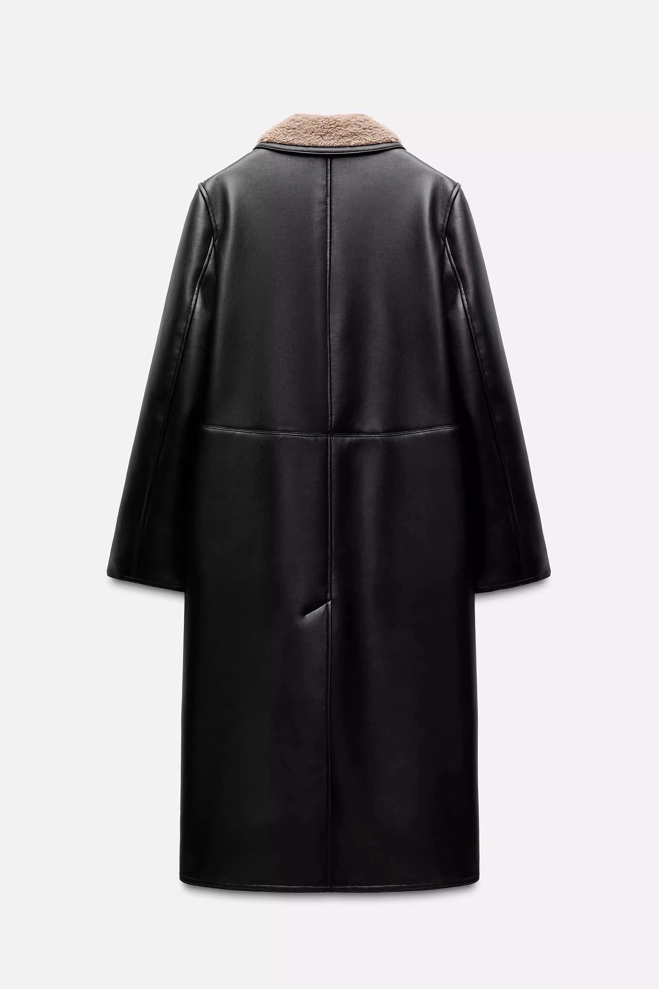 Langer Faux Shearling-Mantel "New England Chic"