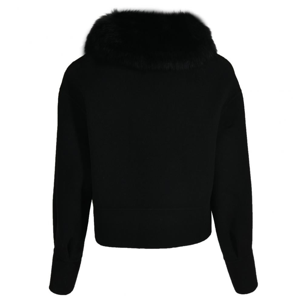 Lunvye Boxy Wool Blend Jacket Damen