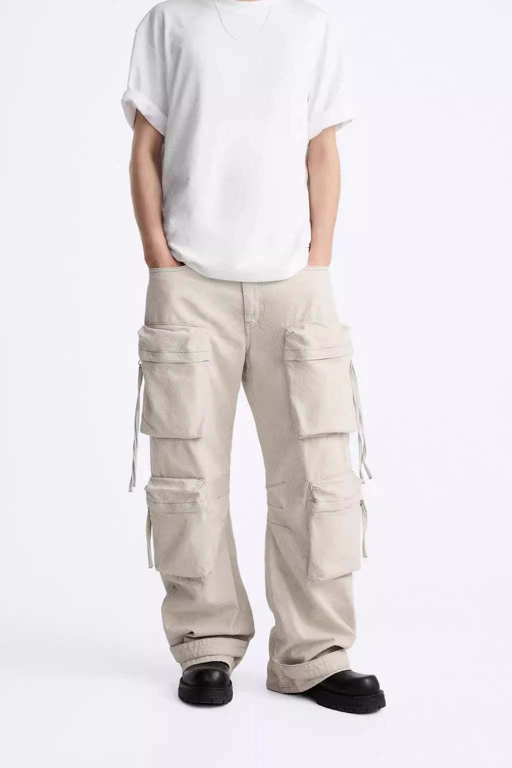 Straight Leg Utility Jeans Herren