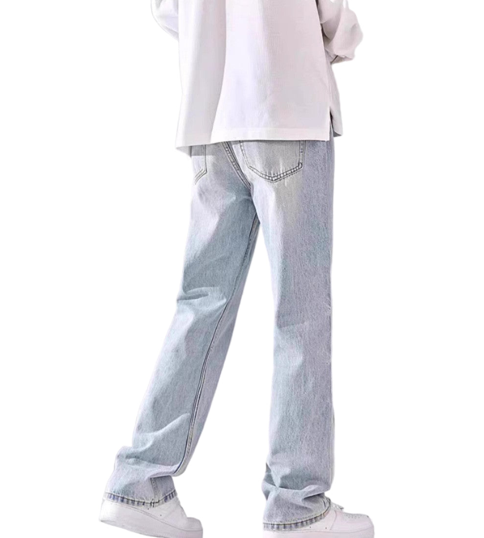 Hellblaue Loose Fit Jeans Herren
