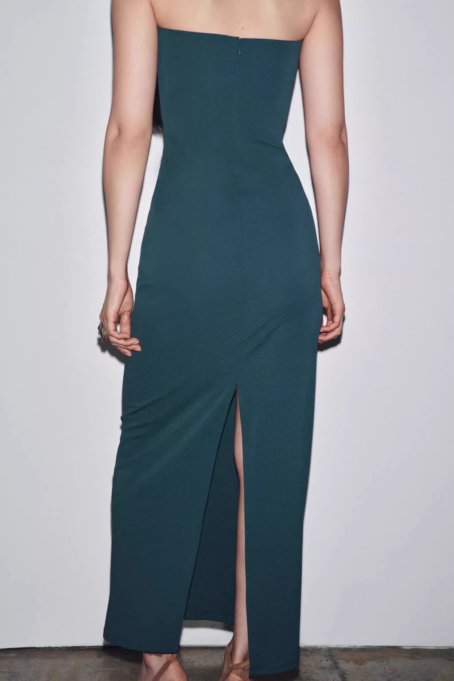 Trägerloses Maxi-Kleid