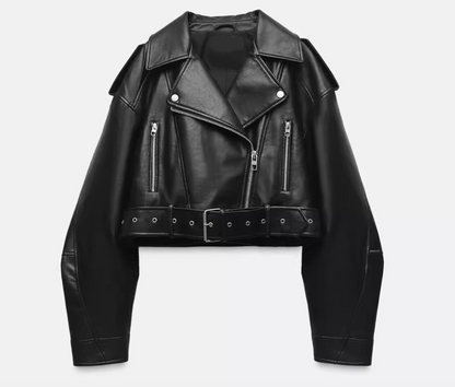 Kurze Lederjacke