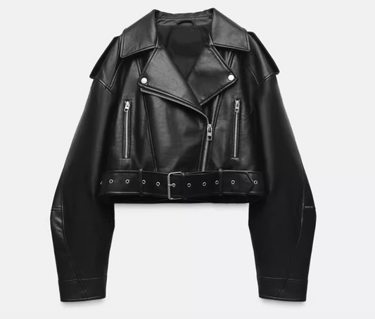 Kurze Lederjacke