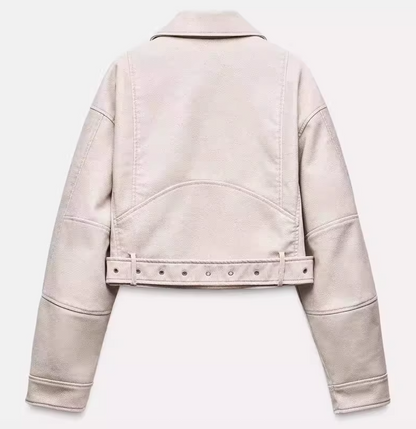 Kurze Lederjacke