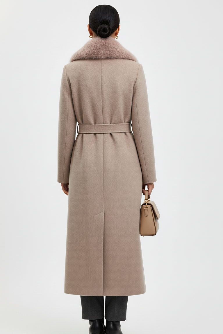 Edelmantel "Cashmere Dream" mit Fellkragen