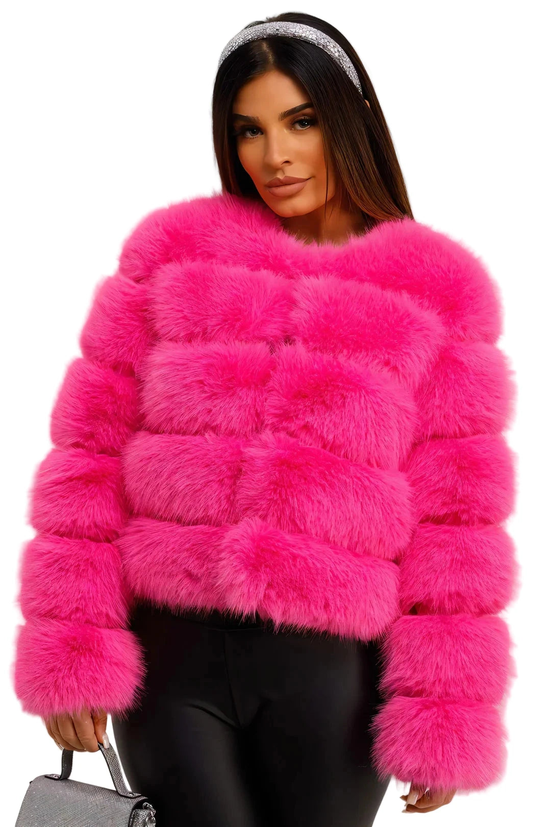 Lunvye Loose Fit Pelzmantel