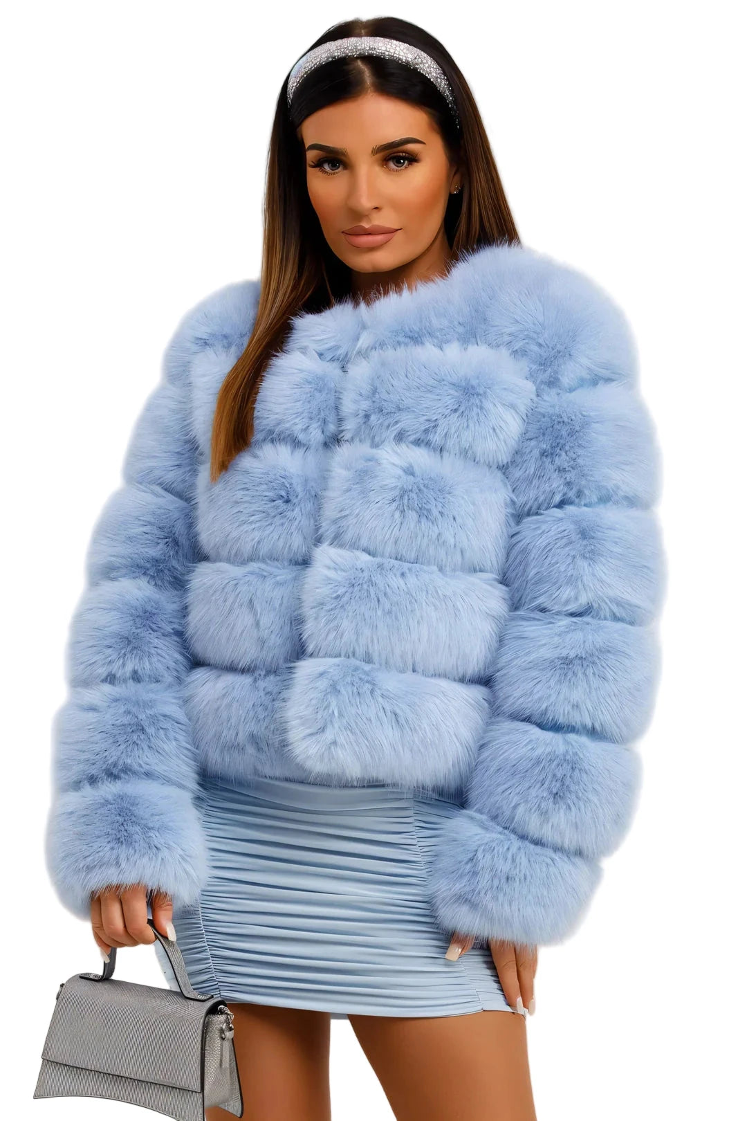 Lunvye Loose Fit Pelzmantel