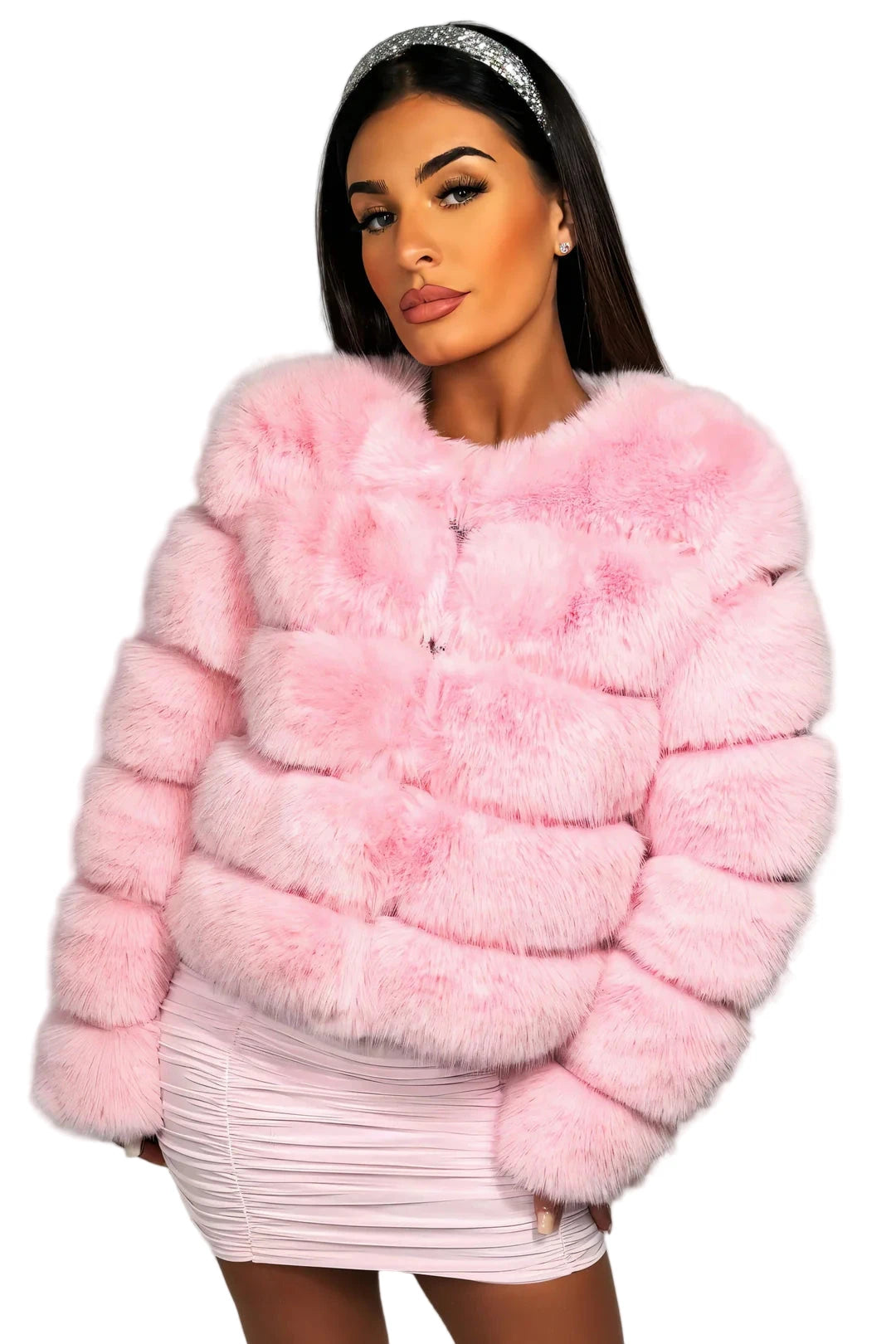 Lunvye Loose Fit Pelzmantel