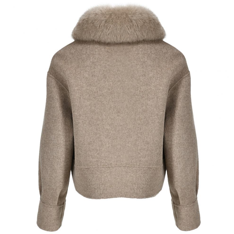 Lunvye Boxy Wool Blend Jacket Damen