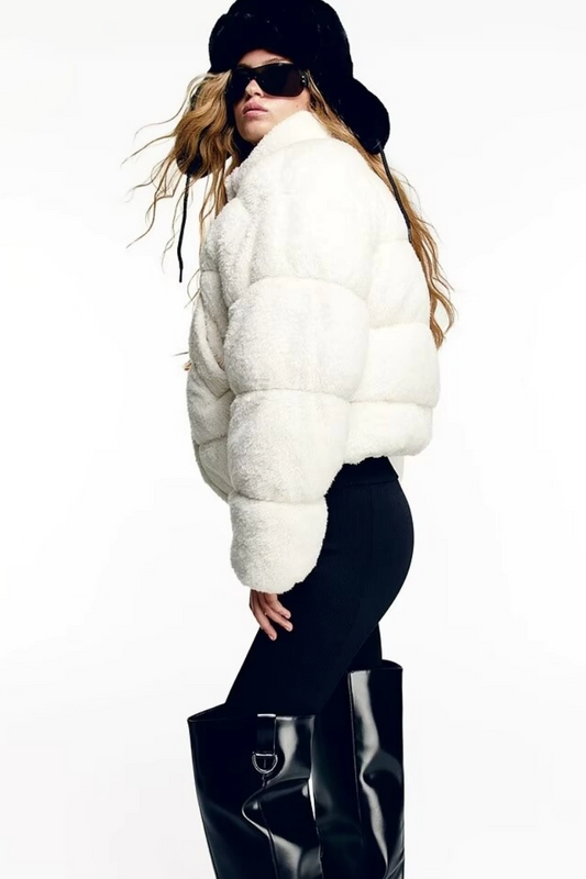 Teddy Puffer Jacket Damen