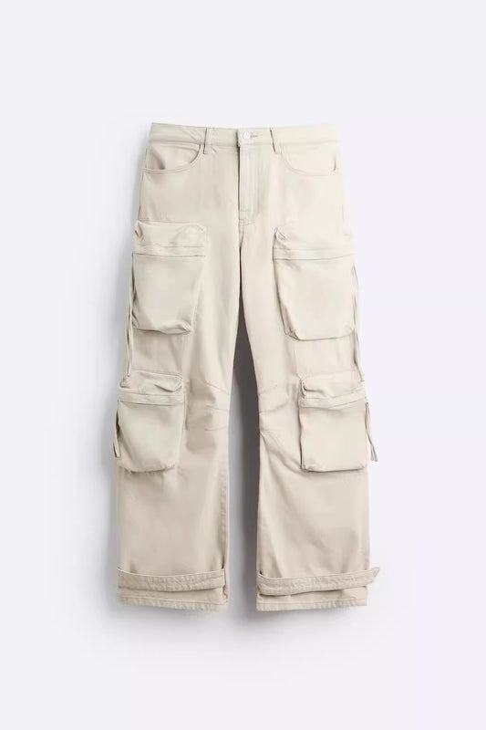 Straight Leg Utility Jeans Herren