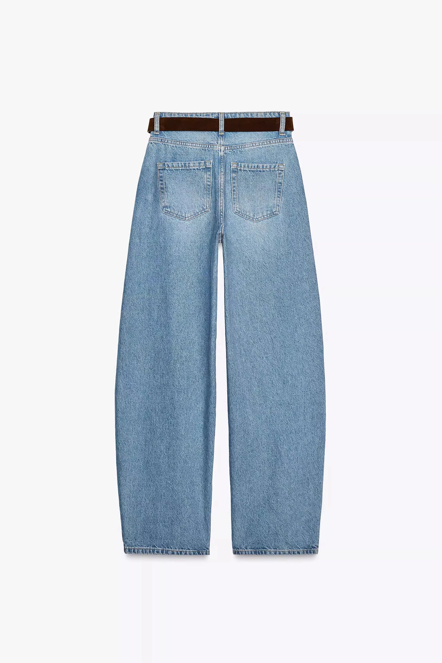 Lunvye Elegante Jeans mit Gürtel Damen