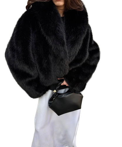 Lunvye Fur Coat Damen