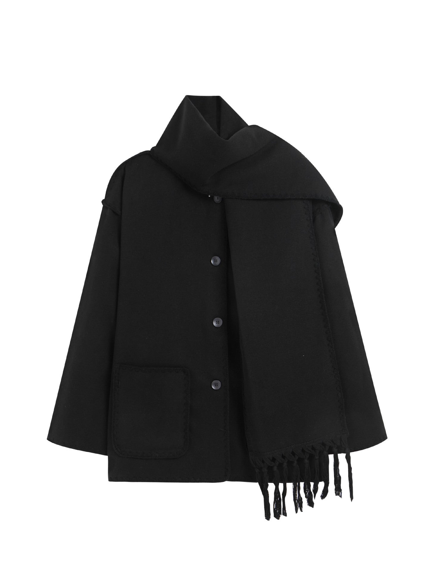 Scarf Effect Coat