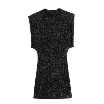 Mini-Kleid mit Glanzdetail