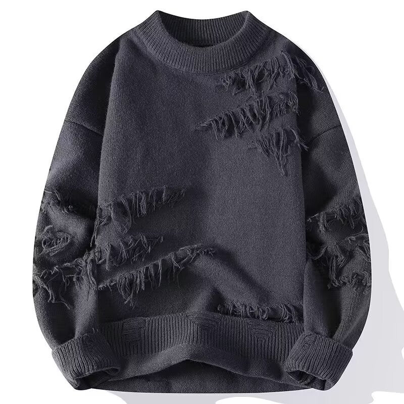 Destroyed Knit Hoodie Herren