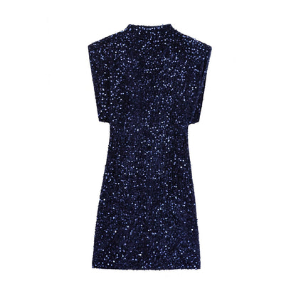 Mini-Kleid mit Glanzdetail