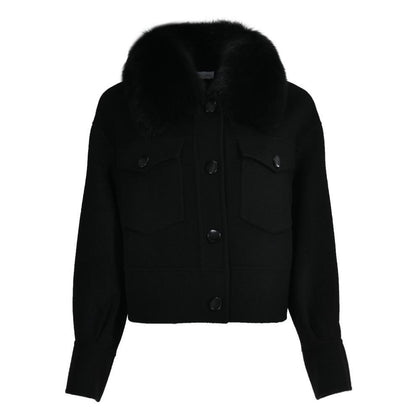 Lunvye Boxy Wool Blend Jacket Damen