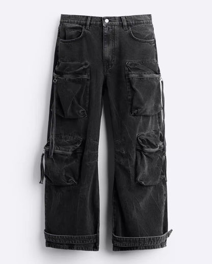 Straight Leg Utility Jeans Herren