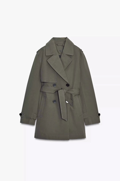 Lunvye Kurzer Mantel Damen