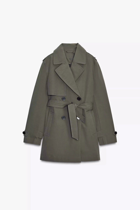 Lunvye Kurzer Mantel Damen