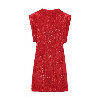 Mini-Kleid mit Glanzdetail