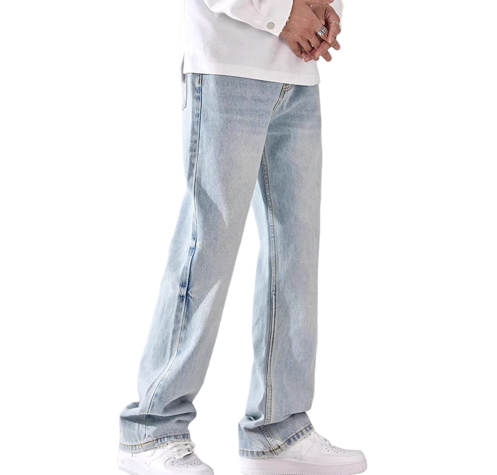 Hellblaue Loose Fit Jeans Herren