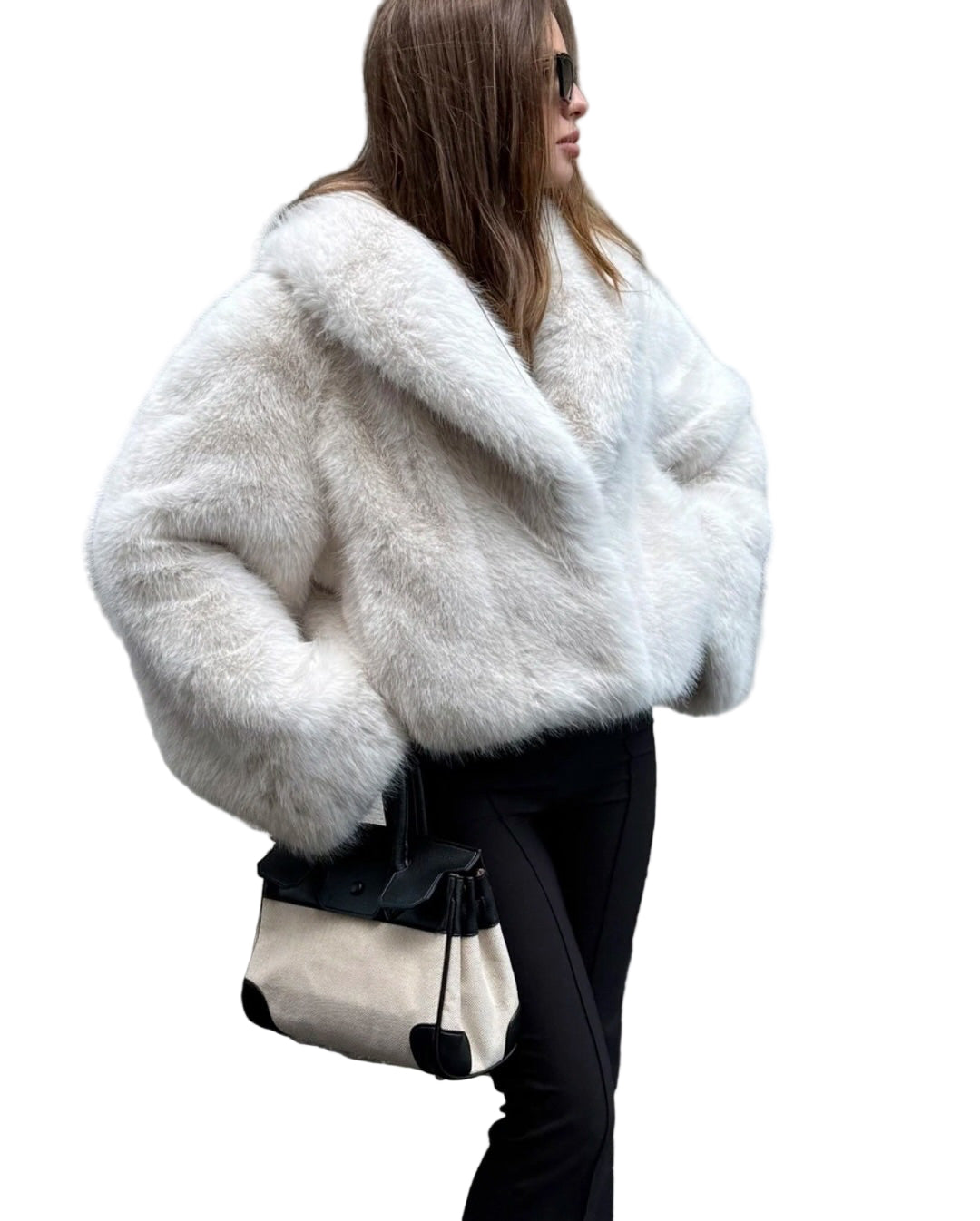 Lunvye Fur Coat Damen