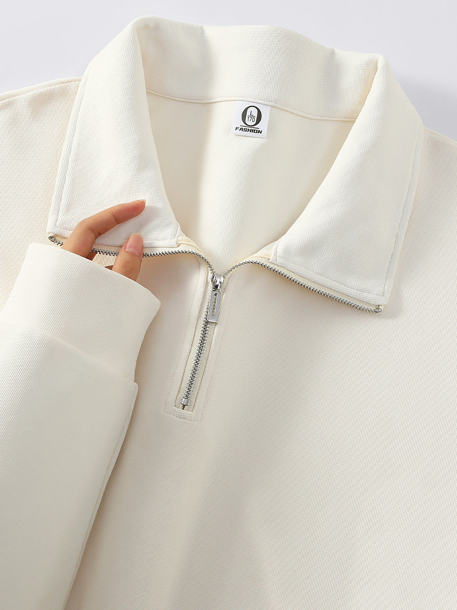 Oversized Half-Zip Sweatshirt