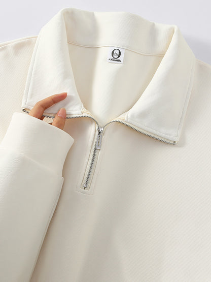 Oversized Half-Zip Sweatshirt