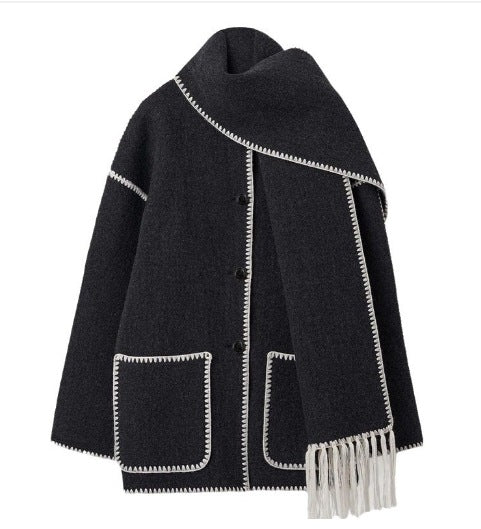 Scarf Effect Coat