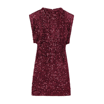 Mini-Kleid mit Glanzdetail