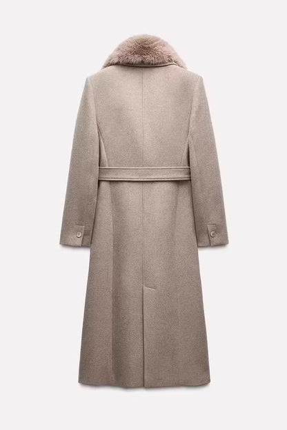 Edelmantel "Cashmere Dream" mit Fellkragen