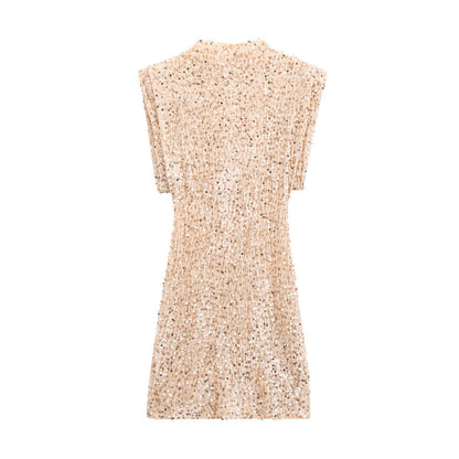 Mini-Kleid mit Glanzdetail