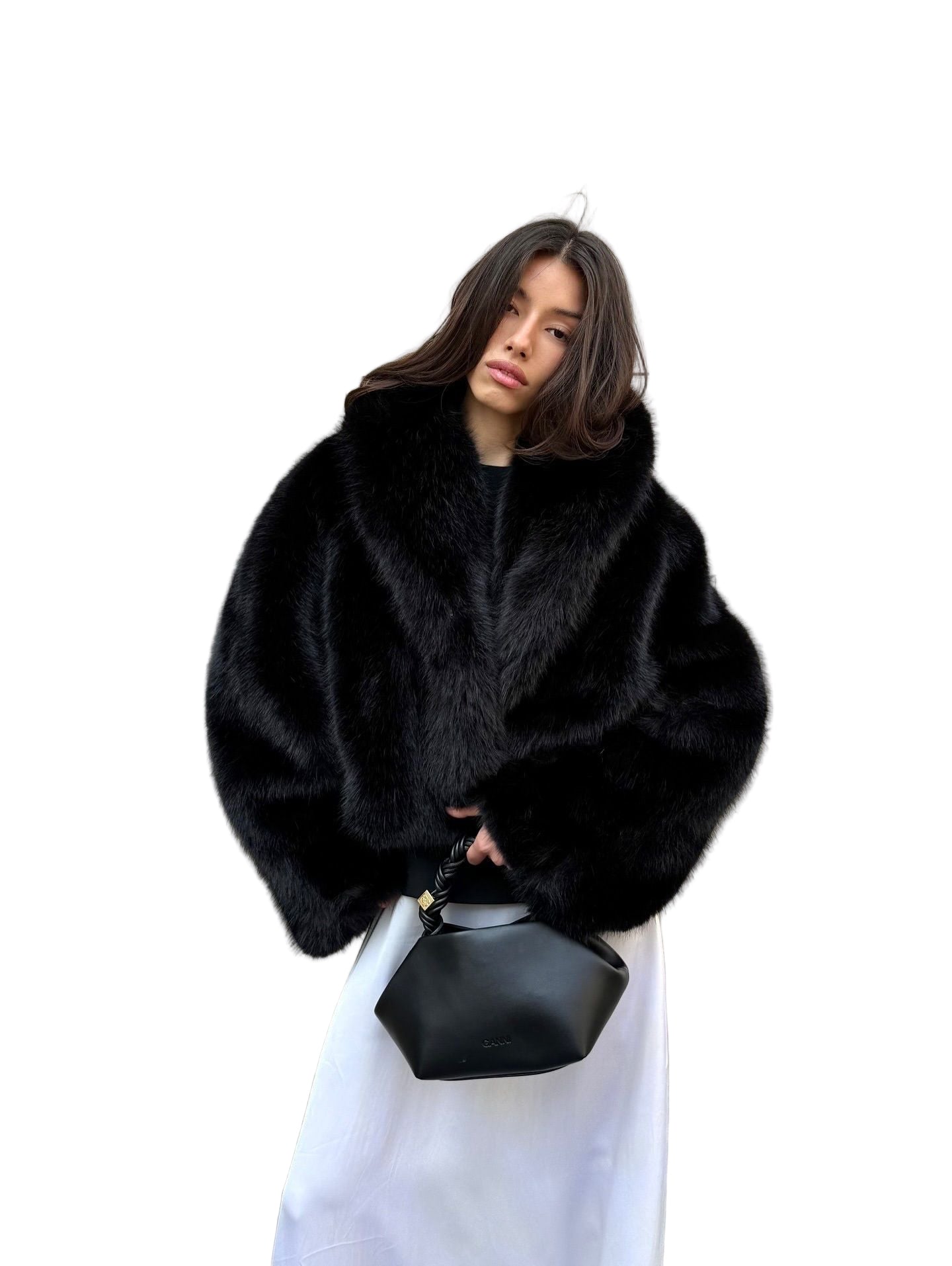 Lunvye Fur Coat Damen