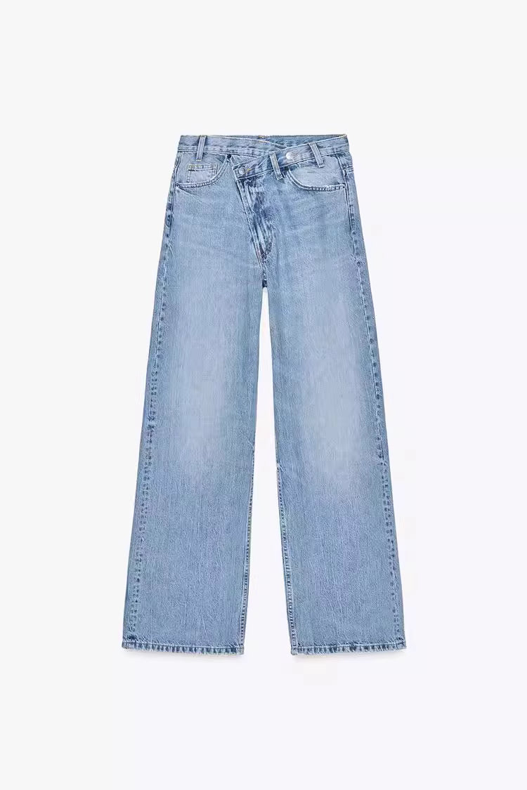 Weitfall Denim Jeans Damen