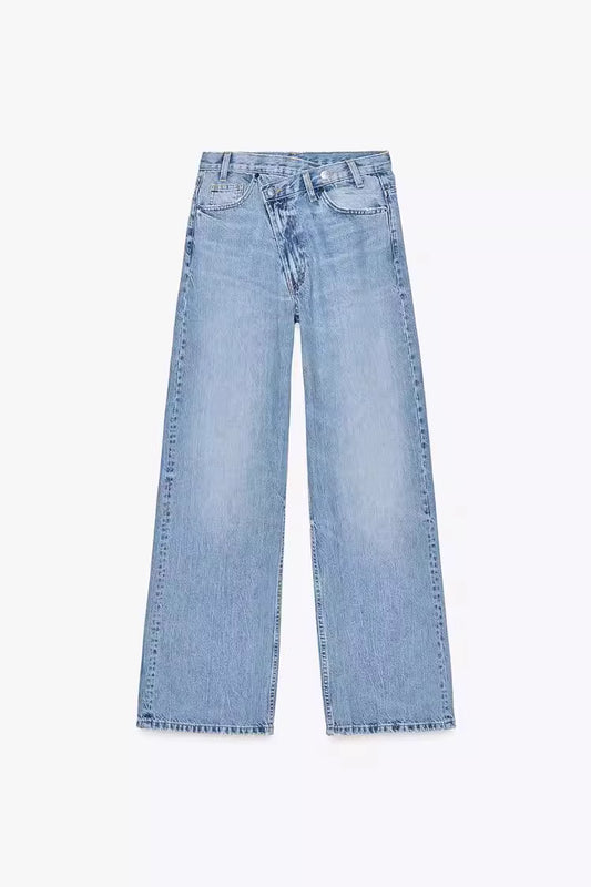 Weitfall Denim Jeans Damen