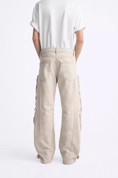 Straight Leg Utility Jeans Herren