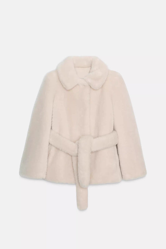 Kurze Fell-Mantel Damen