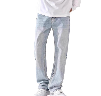 Hellblaue Loose Fit Jeans Herren