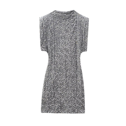 Mini-Kleid mit Glanzdetail