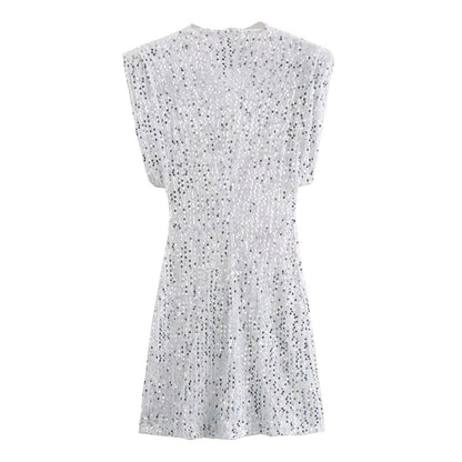 Mini-Kleid mit Glanzdetail