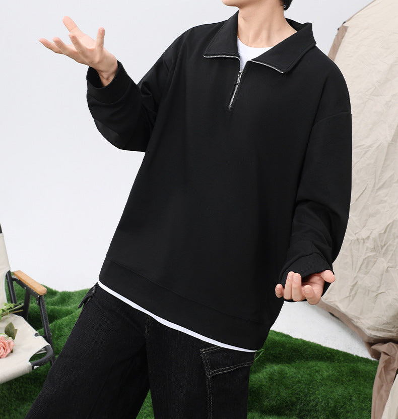 Oversized Half-Zip Sweatshirt