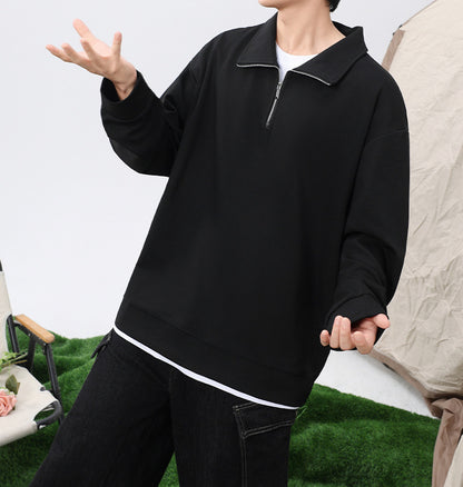 Oversized Half-Zip Sweatshirt