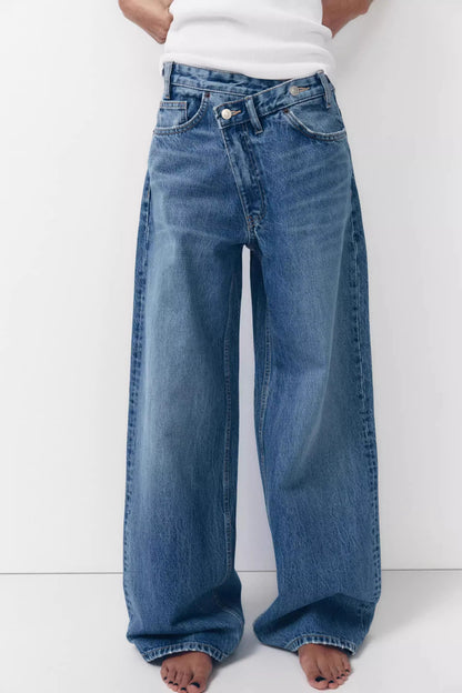 Weitfall Denim Jeans Damen