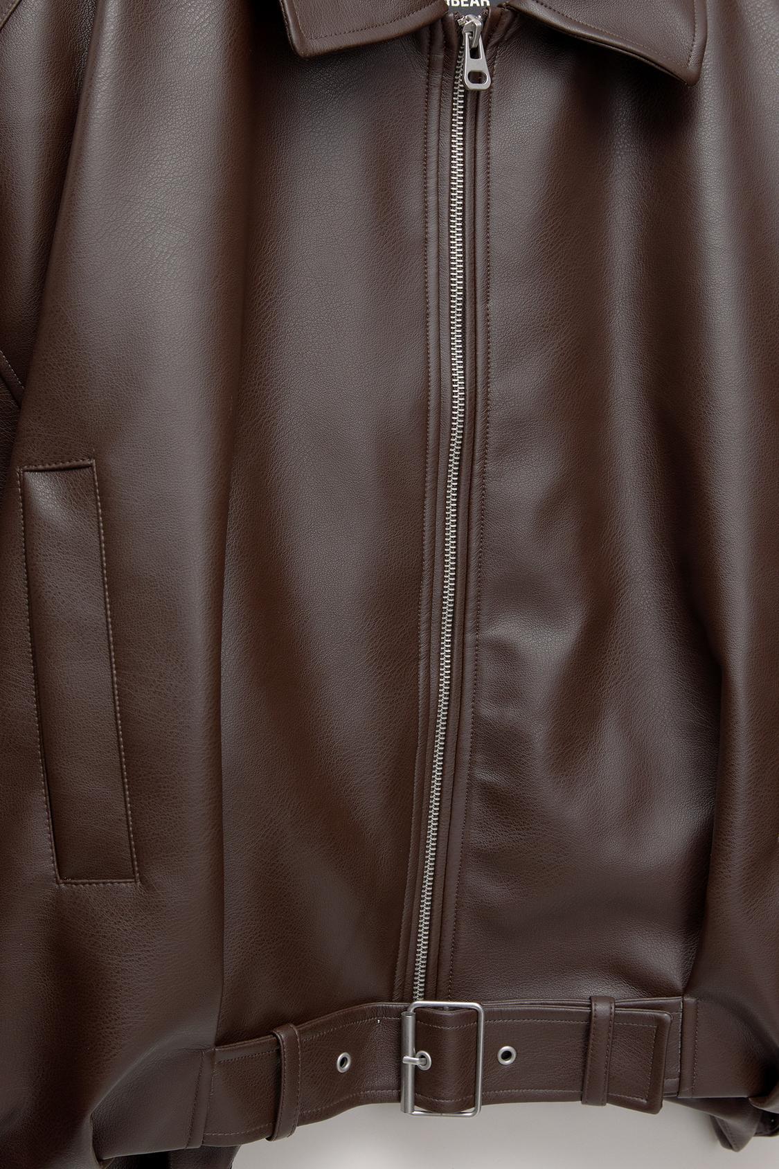 Belted Leather Effect Jacket