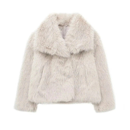 Lunvye Faux Fur Bomber Style Jacket