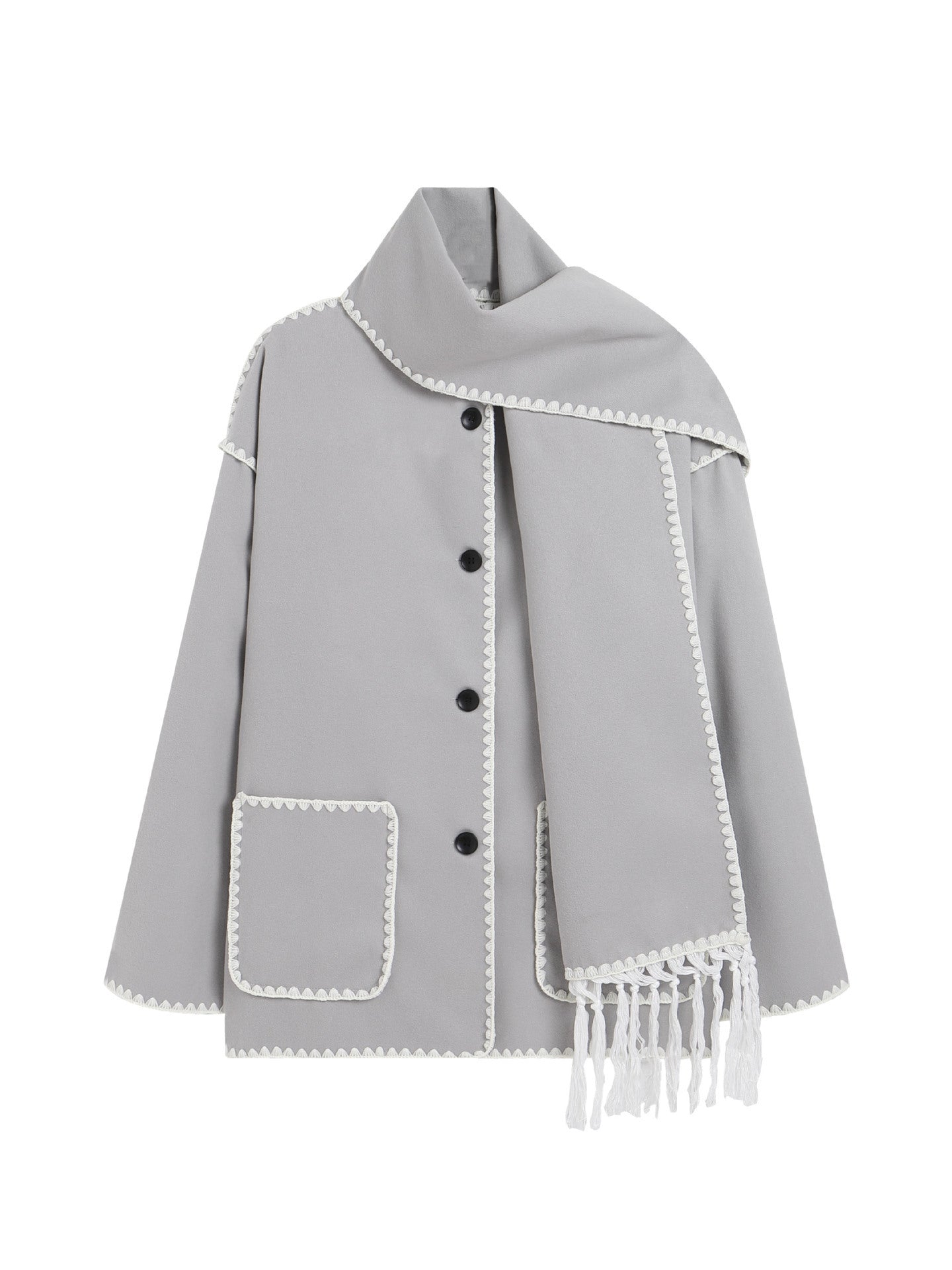 Scarf Effect Coat